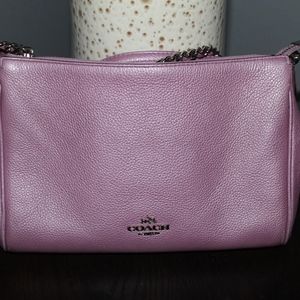 COACH Carrie Crossbody Bag (Silver/Metalic Lilac)
